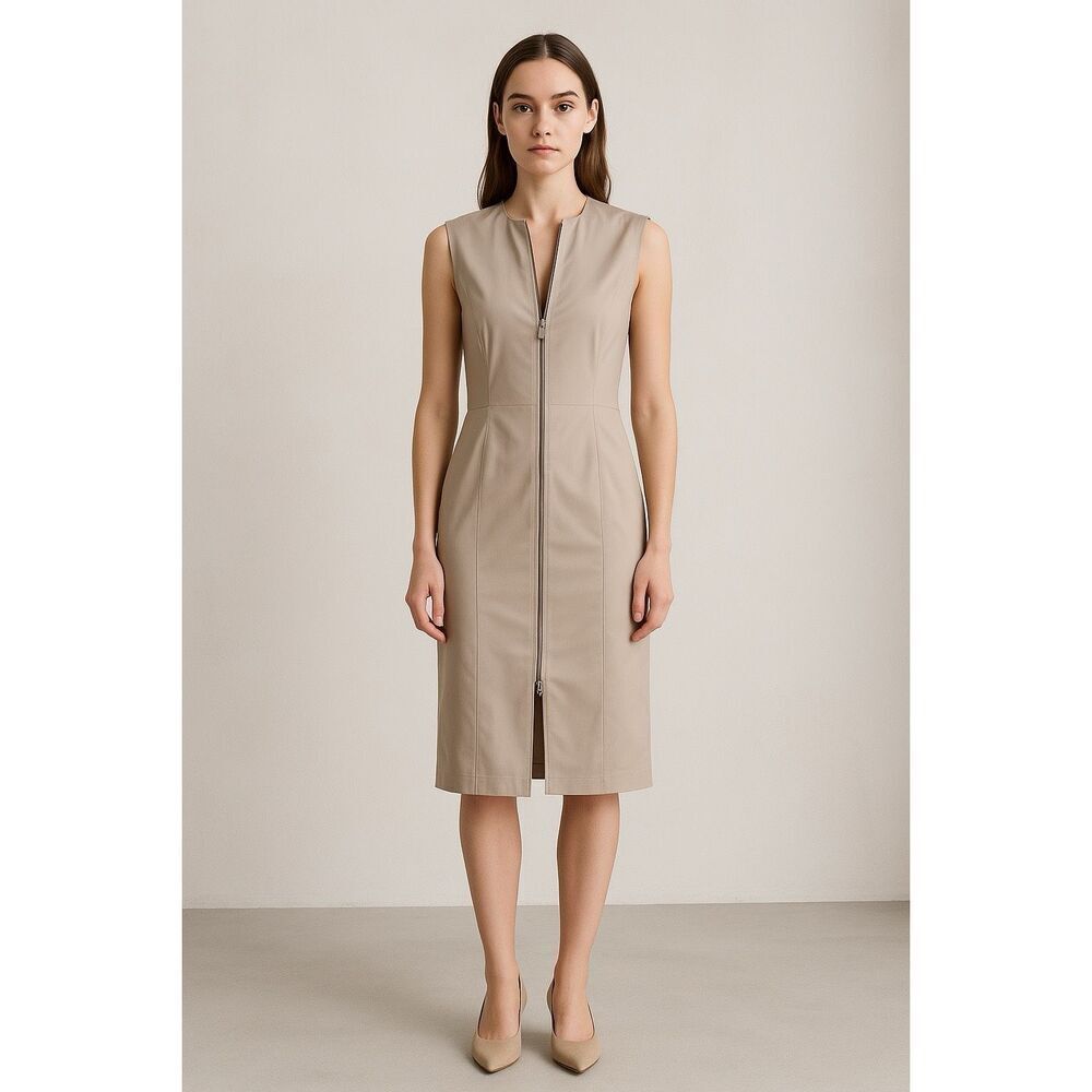Akris Beige Sleeveless Dress